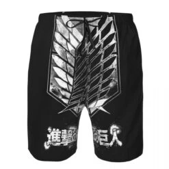 Short De Bain Noir Attaque Des Titans