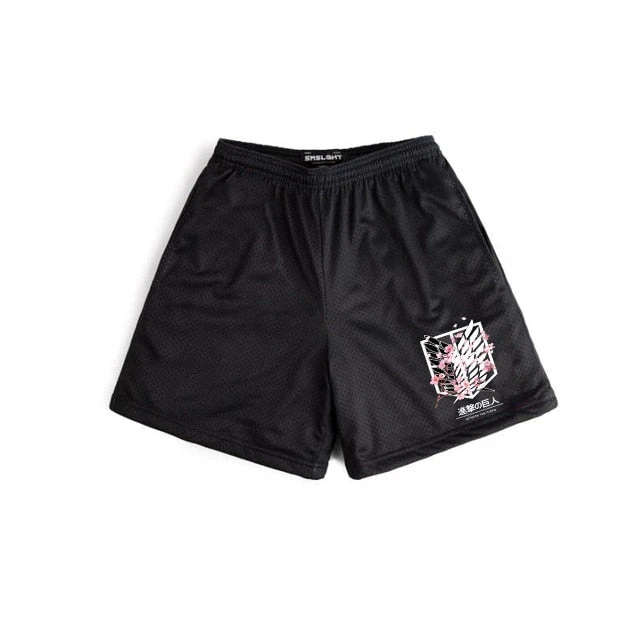 Short Attaque Des Titans<br>Emblème Fleuri