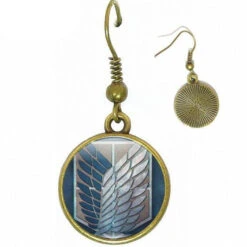 Boucles D'oreilles Attaque Des Titans </br> Bataillon D'Exploration Bleu