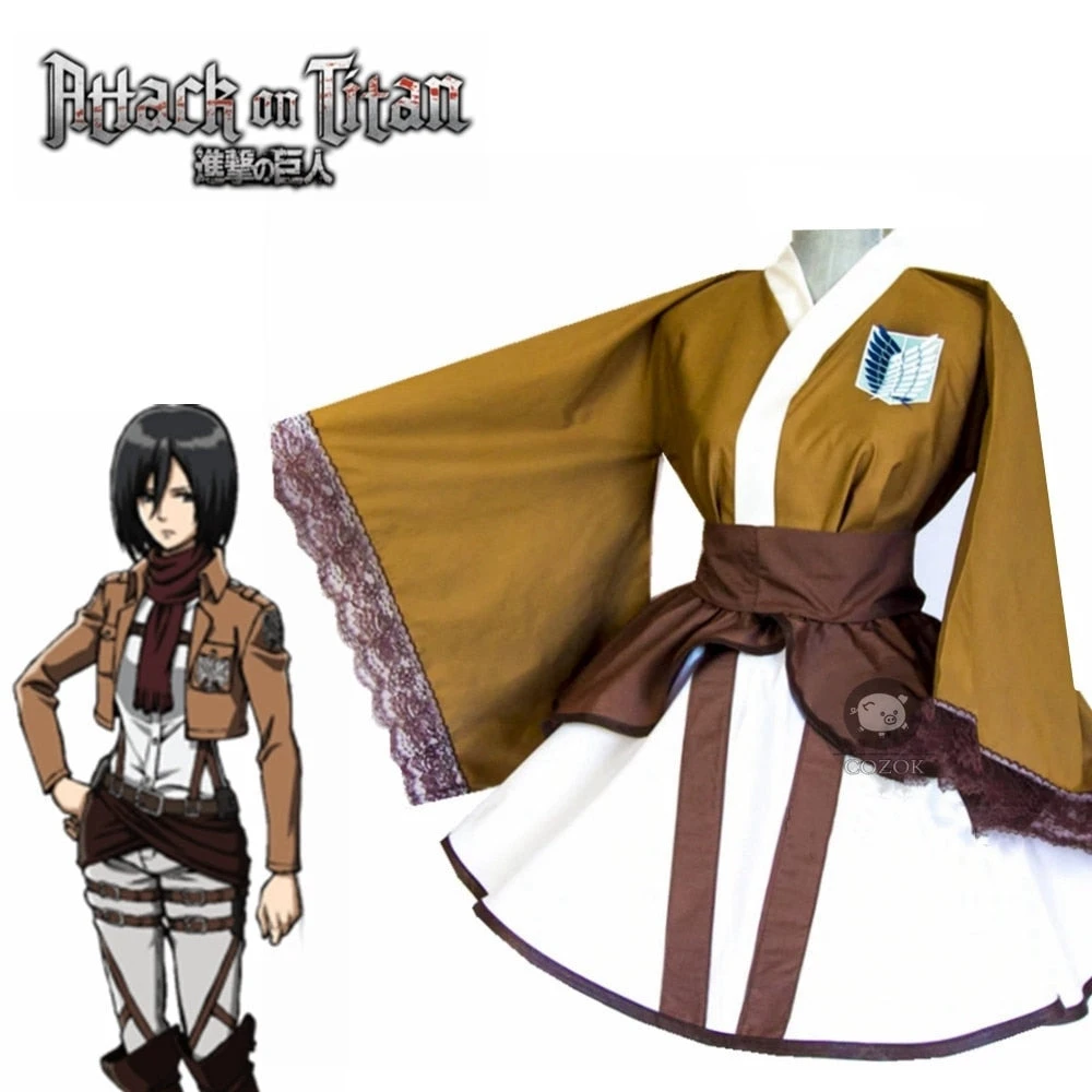Cosplay Attaque Des Titans</br>Robe Mikasa