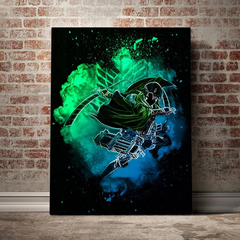 Tableau Attaque Des Titans </br> Livai équipement Tridimensionnel