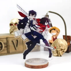 Figurine 2D Attaque Des Titans </br>Eren Et Mikasa
