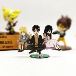 Figurine 2D Attaque Des Titans </br>Armin Eren Et Mikasa Jeunes