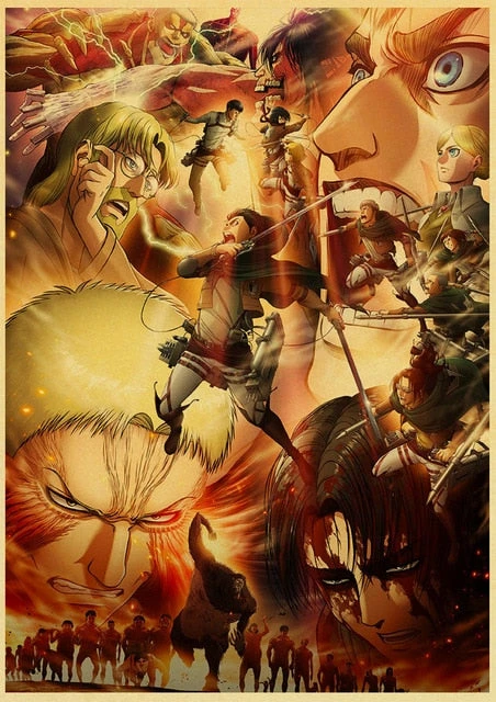 Poster Attaque Des Titans</br>Personnages SNK