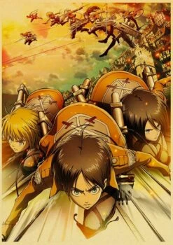 Poster Attaque Des Titans</br>Armin Eren Et Mikasa