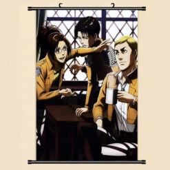 Poster Attaque Des Titans</br>Hansi Livai Et Erwin