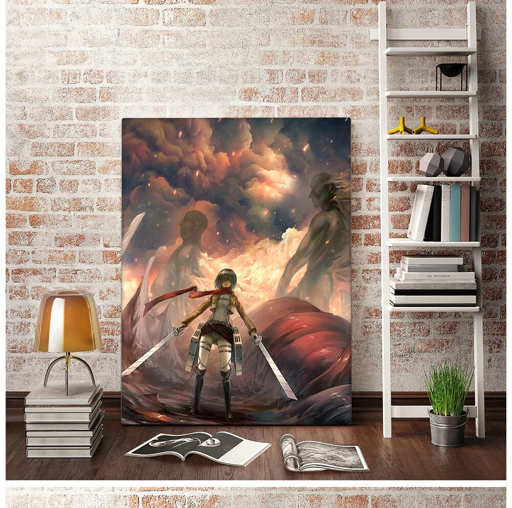 Tableau Attaque Des Titans </br>Mikasa Extérieur Des Murs – Image 2