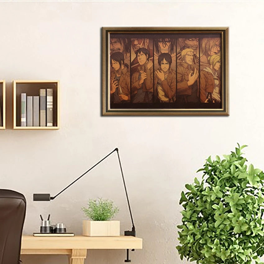 Poster Attaque Des Titans</br> Personnages Et Leur Titans – Image 3