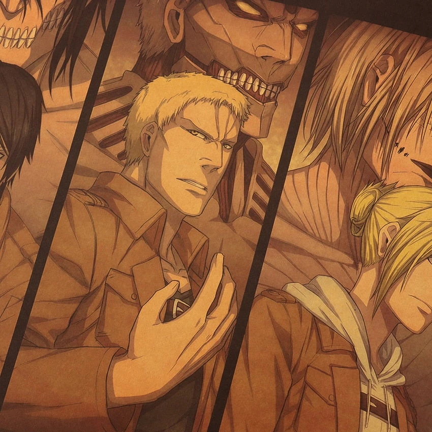 Poster Attaque Des Titans</br> Personnages Et Leur Titans – Image 5