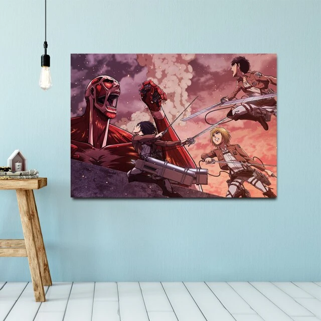 Tableau Attaque Des Titans</br> Combat Contre Le Titan Colossal – Image 2