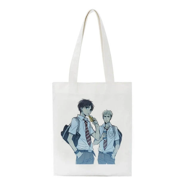 Tote Bag Attaque Des Titans</br> Eren Et Jean Schoolboys