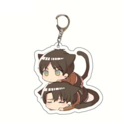 Porte-clés Attaque Des Titans</br> Eren Et Livai Chats