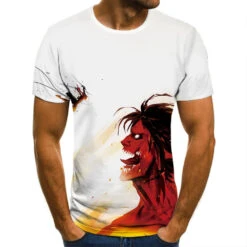 T-shirt Attaque Des Titans</br> Titan Assaillant Rouge