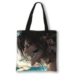 Tote Bag Attaque Des Titans</br> Titan Assaillant Et Mikasa