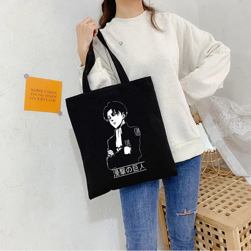Tote Bag Attaque Des Titans</br> Personnage Livaï – Image 2