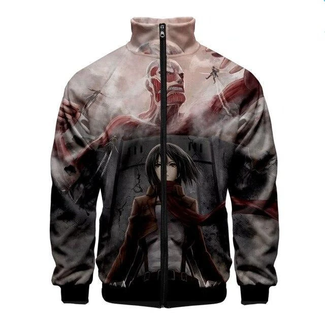 Veste Col Montant Attaque Des Titans</br> Mikasa Et Titan Colossal
