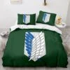 Housse De Couette Attaque Des Titans</br> Bataillon D'Exploration Vert