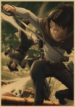 Poster Attaque Des Titans</br> Livai Contre Kenny