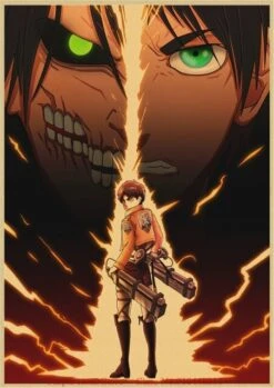 Poster Attaque Des Titans</br> Transformation D'Eren En Titan