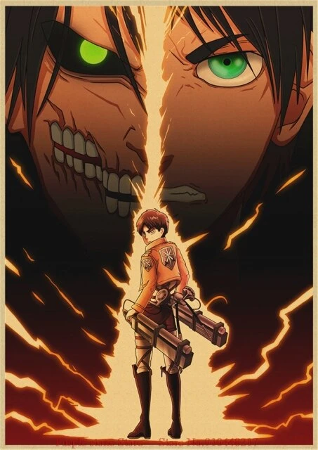Poster Attaque Des Titans</br> Transformation D'Eren En Titan